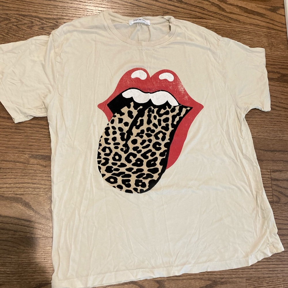 Rolling Stones leopard daydreamer tshirt